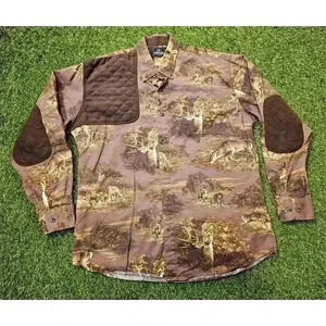 Redhead Shirt Mens Large All Over Print Whitetail Deer Hunting Shooting Padded